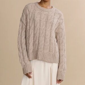 Jenni Kayne Serena Cable Crewneck Sweater